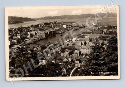 Pohlednice Bergen 1934 panorama (M17075)