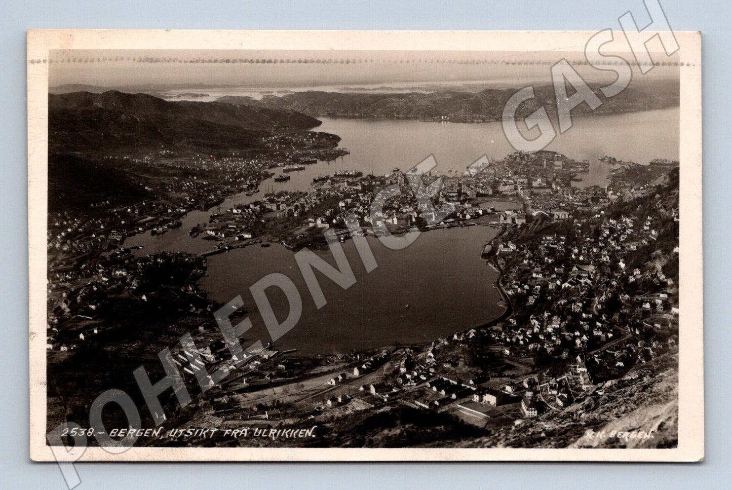 Pohlednice Bergen Ulriken 1936 prošlá (M17076)