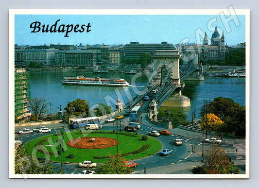 Pohlednice Budapešť Lánchíd panorama (M17088)