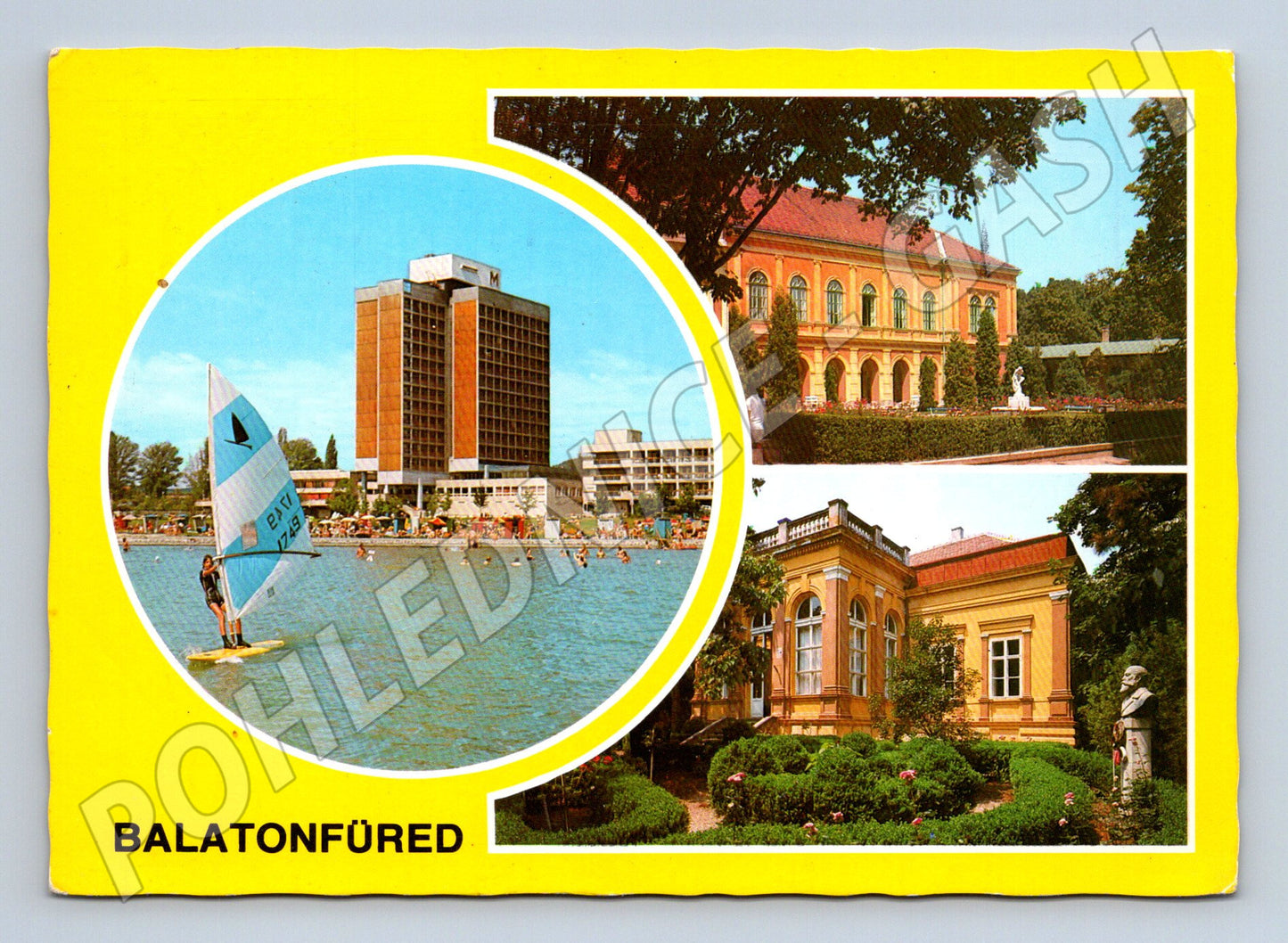Pohlednice Balatonfüred 1988 koláž (M17100)