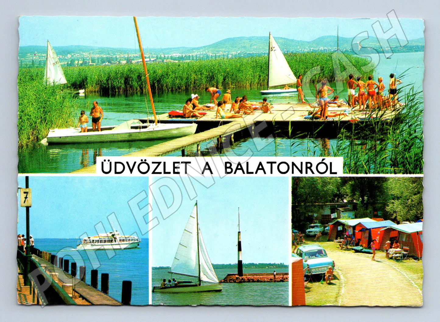Pohlednice Balaton 1977 více záběrů (M17101)
