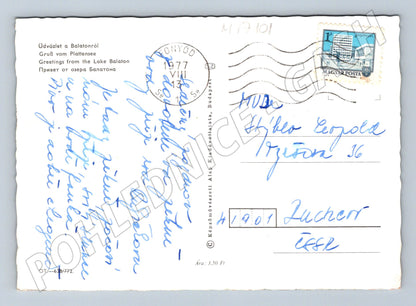 Pohlednice Balaton 1977 více záběrů (M17101)