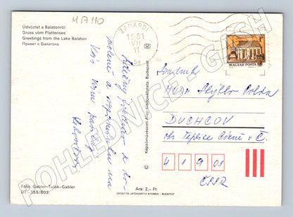 Pohlednice Balaton 1981 prošlá (M17110)