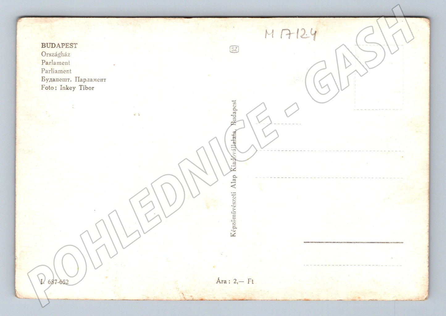 Pohlednice Budapešť Parlament stará (M17124)