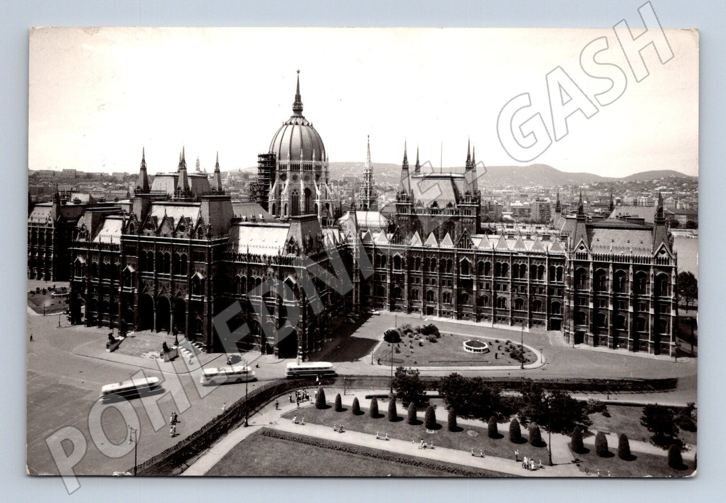 Pohlednice Budapešť Parlament čb (M17125)