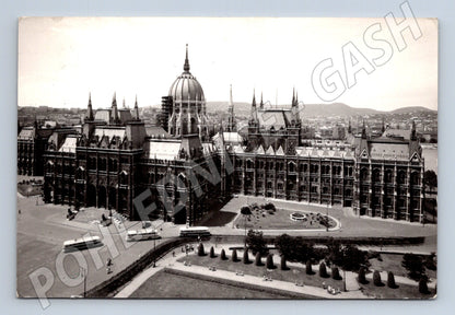 Pohlednice Budapešť Parlament čb (M17125)