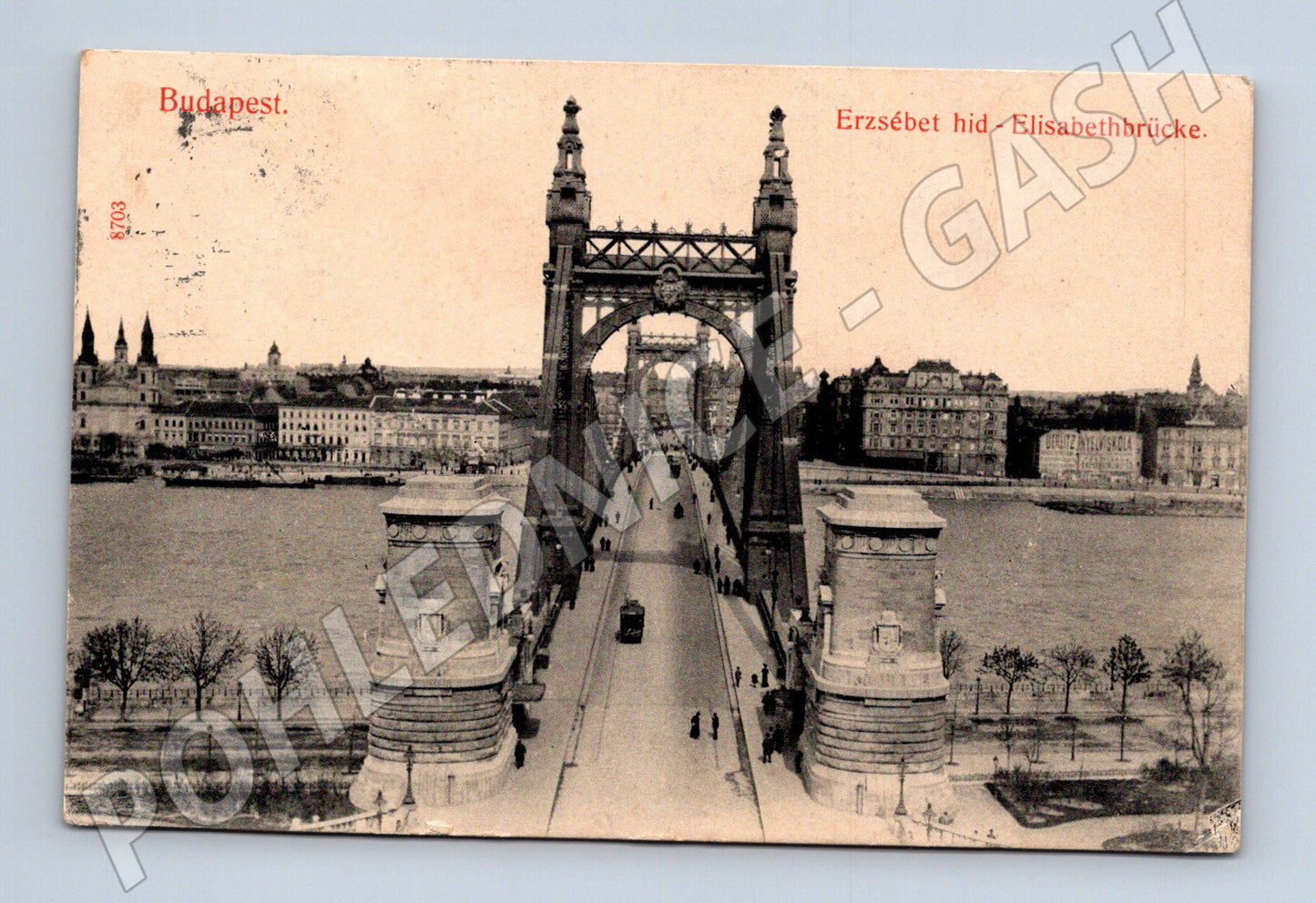 Pohlednice Budapešť Erzsébet híd stará (M17135)