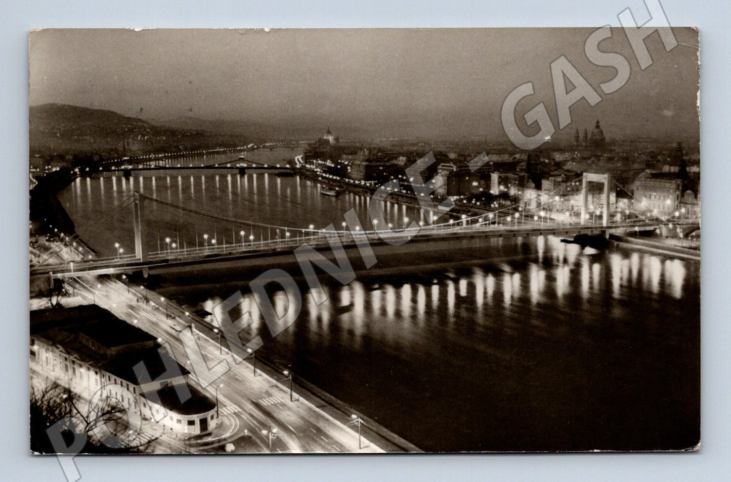 Pohlednice Budapešť noční panorama 1972 (M17138)