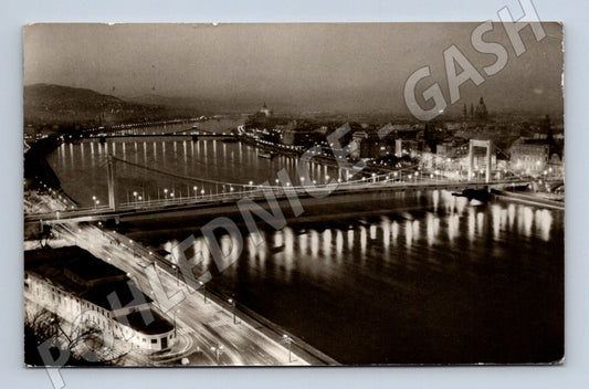 Pohlednice Budapešť noční panorama 1972 (M17138)