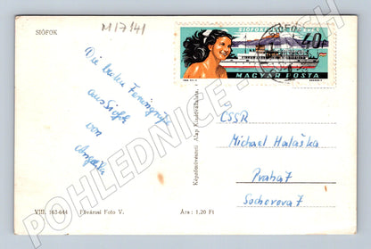 Pohlednice Siófok Balaton loď (M17141)