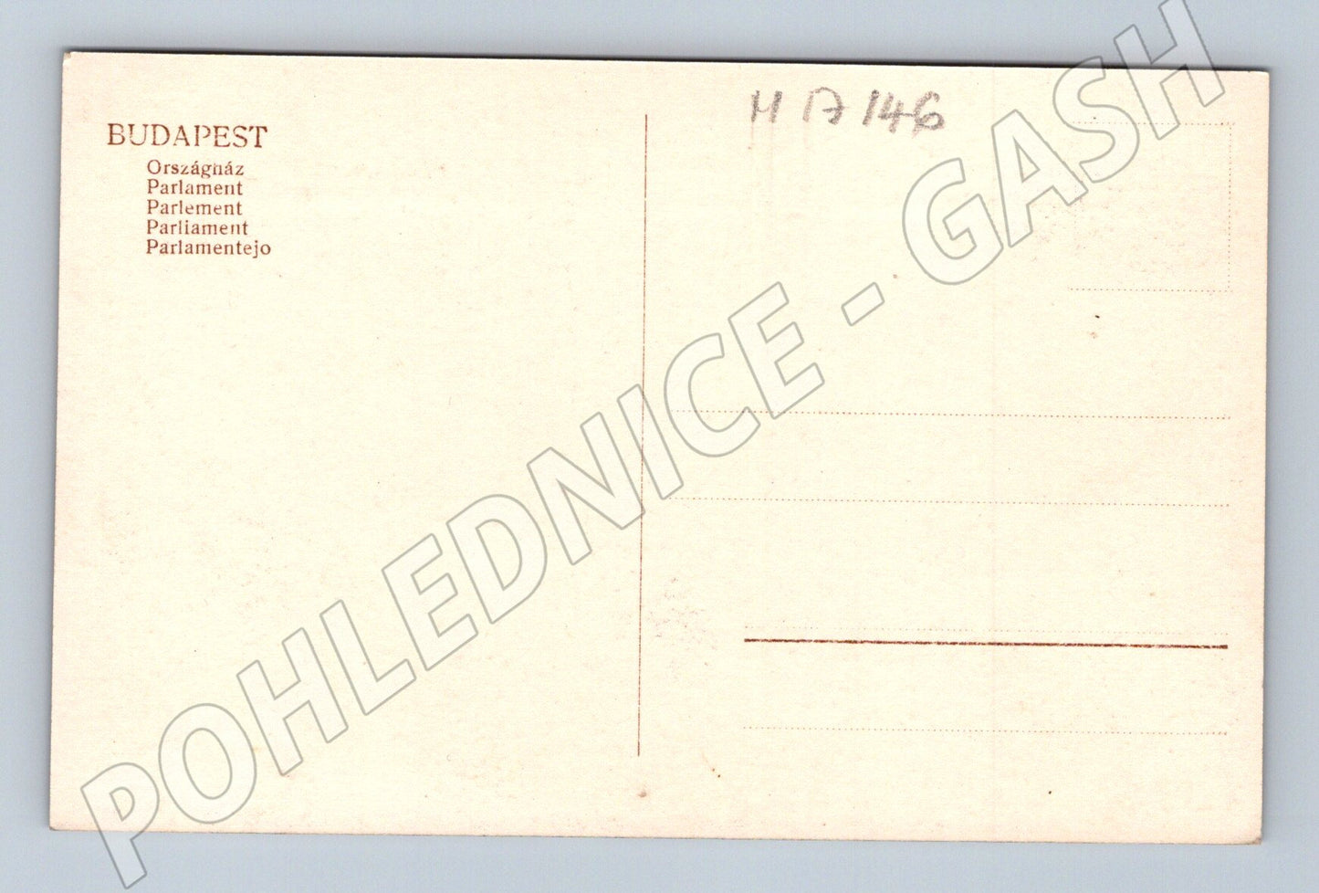 Pohlednice Budapešť Parlament historická (M17146)