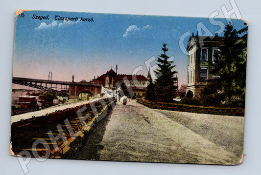 Pohlednice Szeged Tiszaparti korzó (M17150)