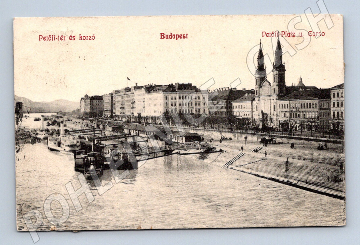 Pohlednice Budapešť Petőfi nábřeží (M17152)