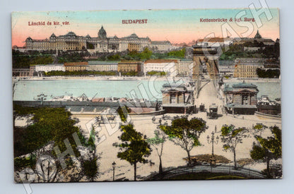 Pohlednice Budapešť Řetězový most hrad (M17154)