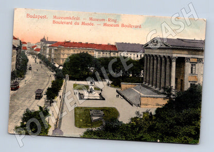 Pohlednice Budapešť Museumkörút 1913 (M17156)
