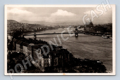 Pohlednice Budapešť most parlament zaslaná (M17163)