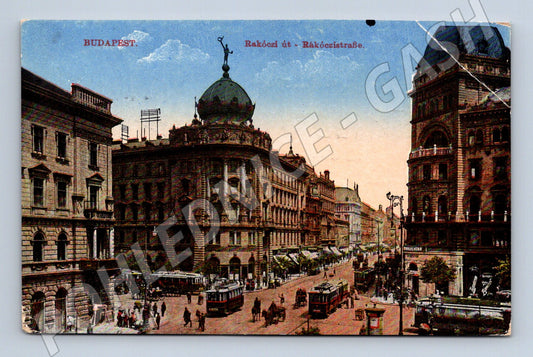 Pohlednice Budapešť Rákóczi 1917 (M17165)