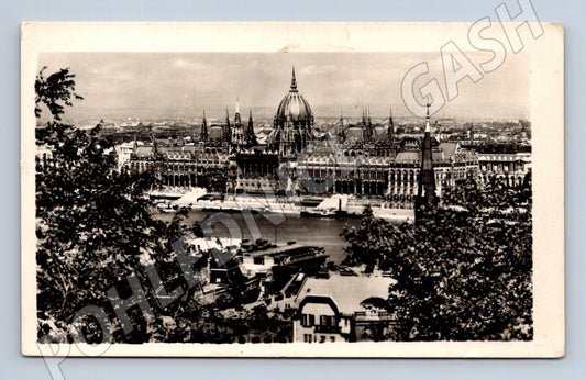 Pohlednice Budapešť Parlament černobílá (M17166)