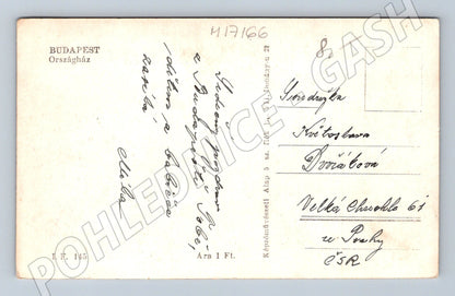 Pohlednice Budapešť Parlament černobílá (M17166)