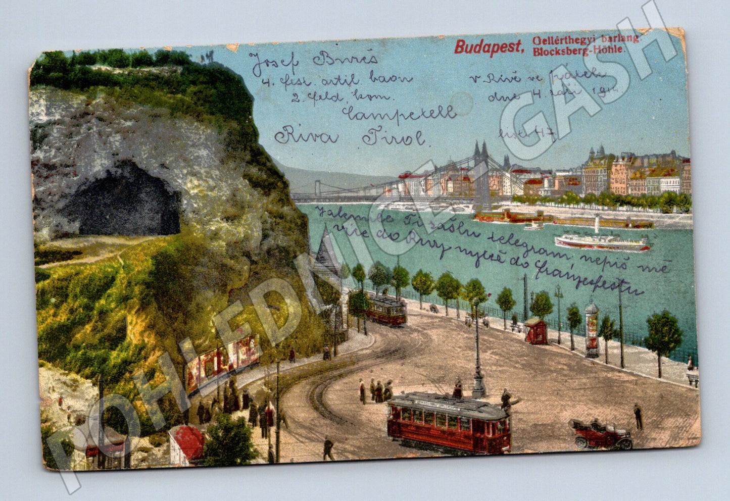 Pohlednice Budapešť Gellért 1912 (M17171)