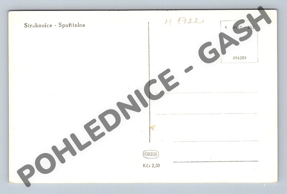 Pohlednice Strakonice spořitelna (M1722)