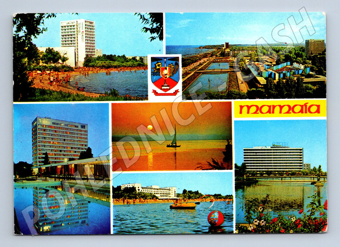 Pohlednice Mamaia retro koláž (M17306)