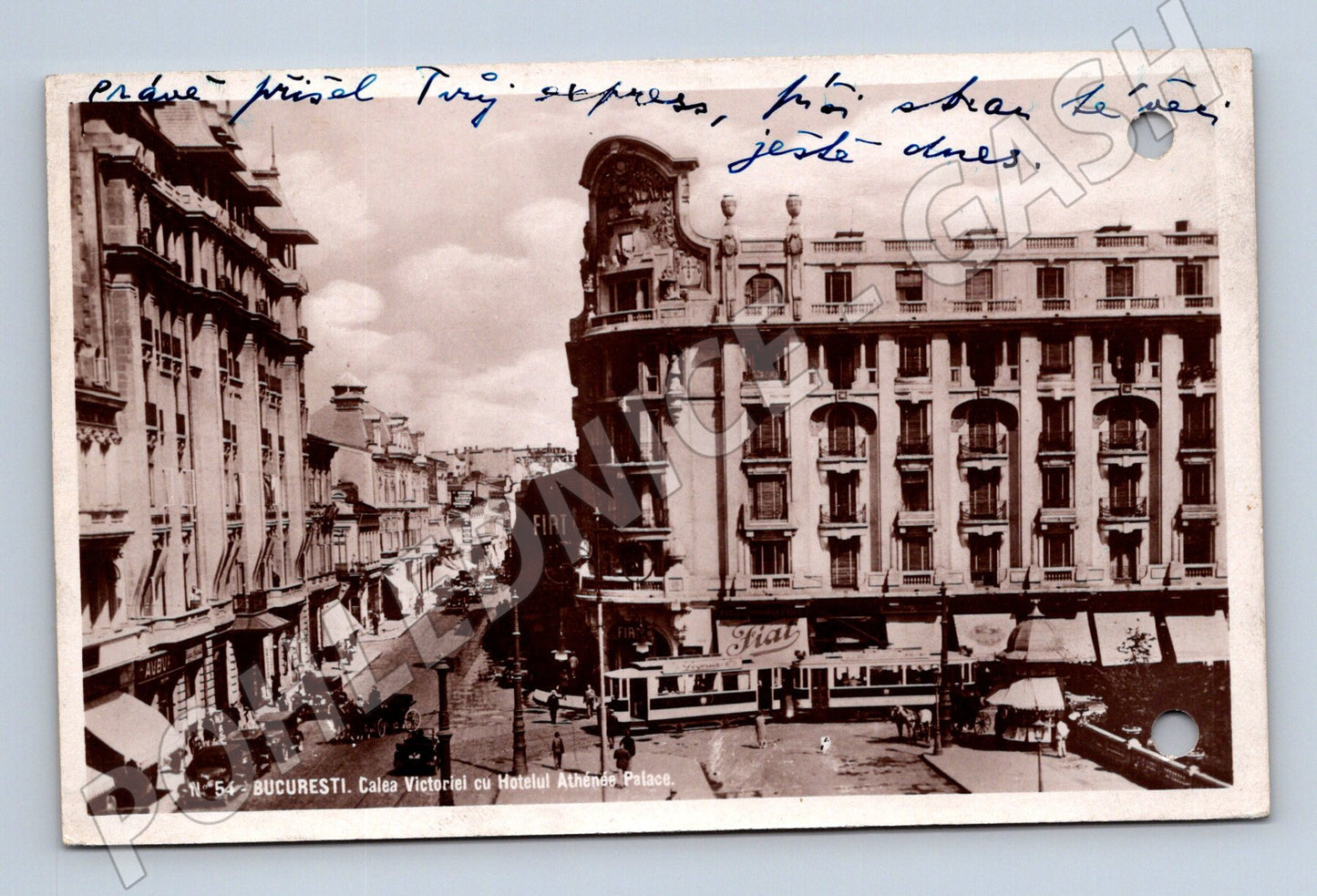 Pohlednice Bukurešť Athénée Palace 1934 (M17323)