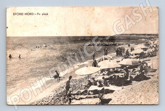 Pohlednice Eforie Nord pláž 1961 (M17337)