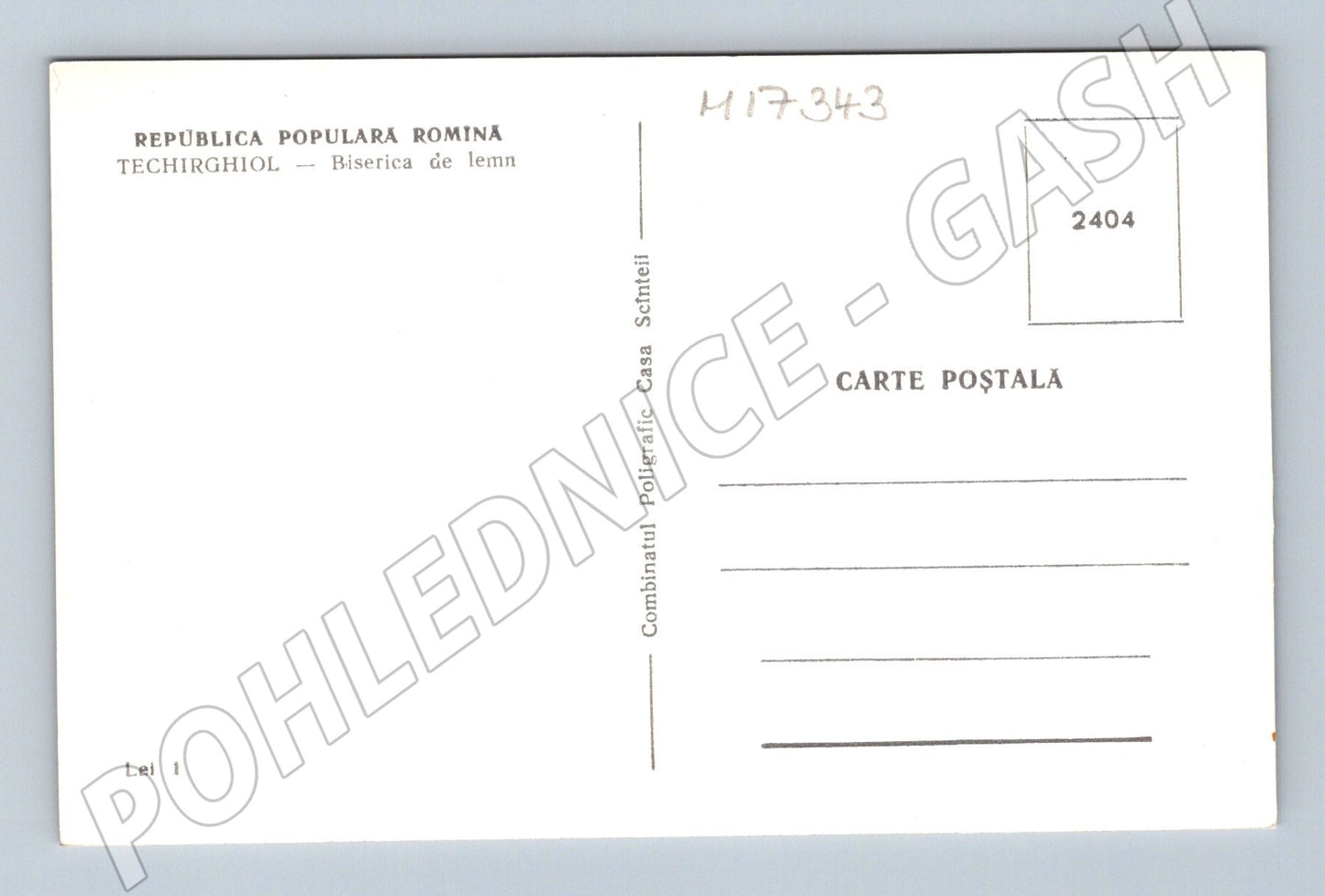 Pohlednice Techirghiol dřevěný kostel (M17343)