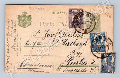 Pohlednice Rumunsko 1921 známky (M17353)