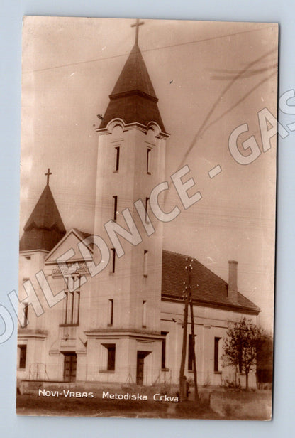 Pohlednice Novi Vrbas metodistická církev 1931 (M17381)