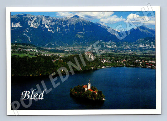 Pohlednice Bled jezero ostrov hrad panorama (M17388)
