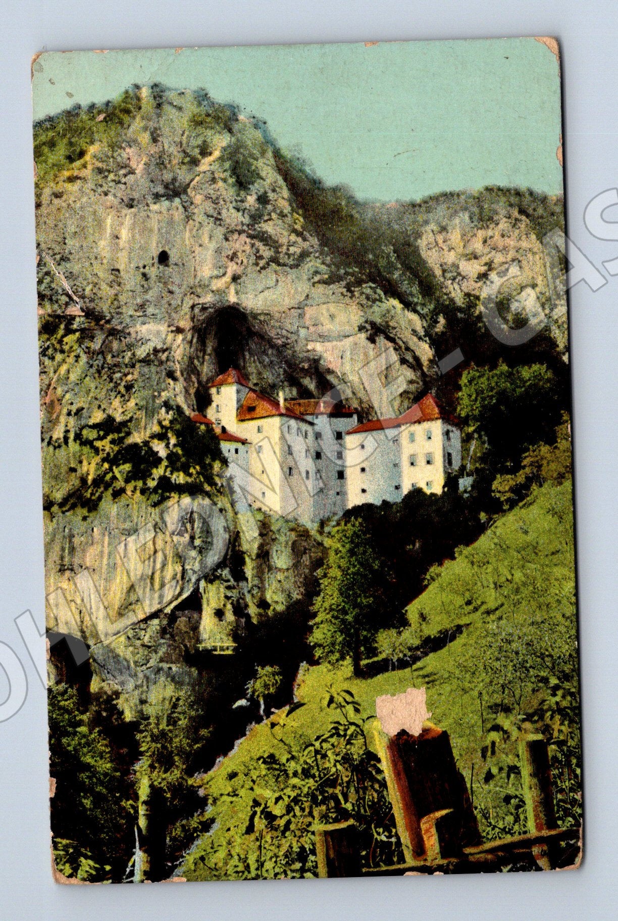 Pohlednice Predjama Luegg skalní hrad 1915 (M17390)