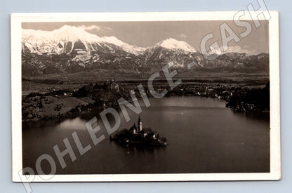 Pohlednice Bled jezero Alpy stará (M17393)