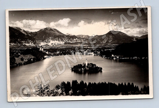 Pohlednice Bled poštovní razítko stará (M17396)