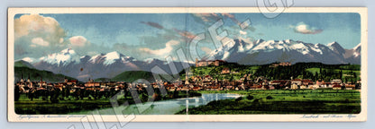 Pohlednice Innsbruck panorama s Alpami Rakousko (M17412)