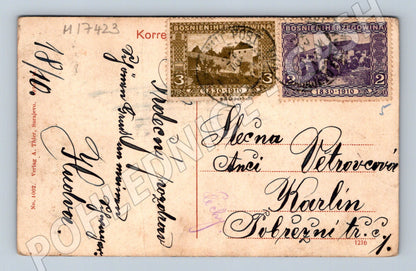 Pohlednice Sarajevo panorama 1910 razítko známky (M17423)