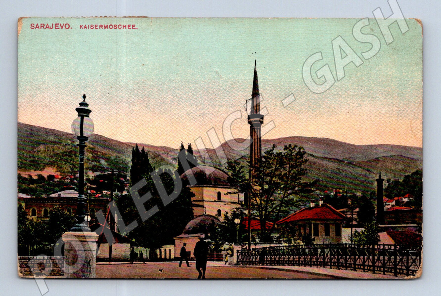 Pohlednice Sarajevo Kaisermoschee 1910 historická (M17430)