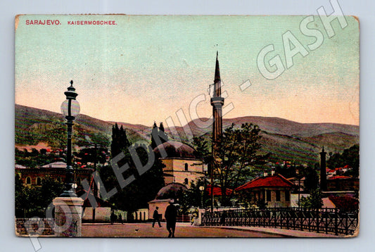 Pohlednice Sarajevo Kaisermoschee 1910 historická (M17430)