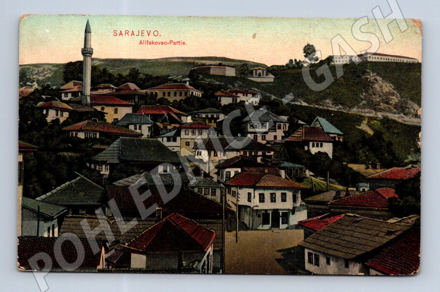 Pohlednice Sarajevo Alifakovac kolorovaná cca 1910 (M17431)