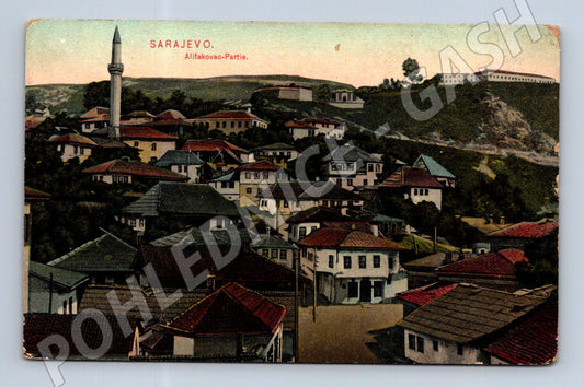 Pohlednice Sarajevo Alifakovac kolorovaná cca 1910 (M17431)