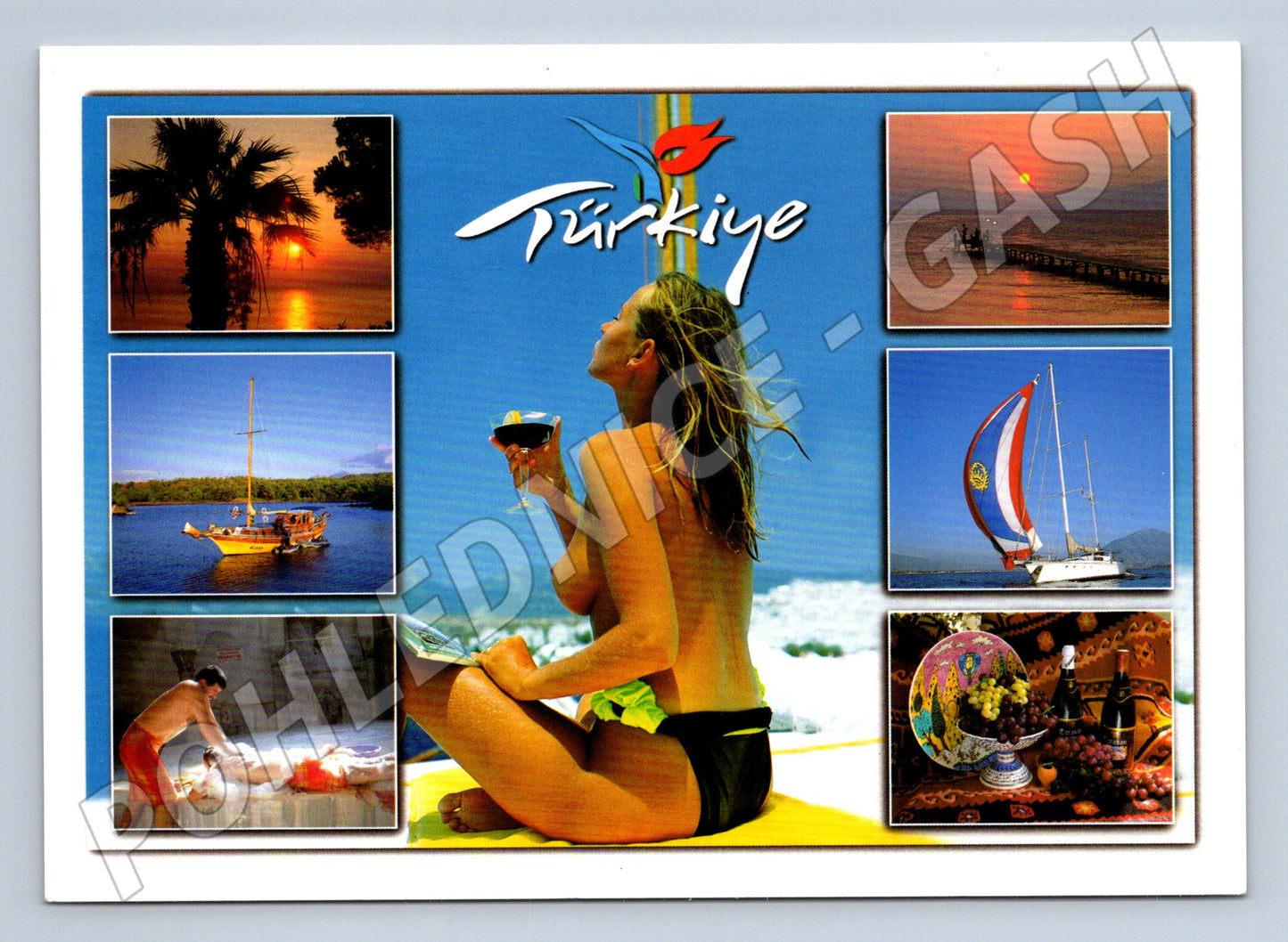 Pohlednice Turecko pláž moře relaxace (M17437)