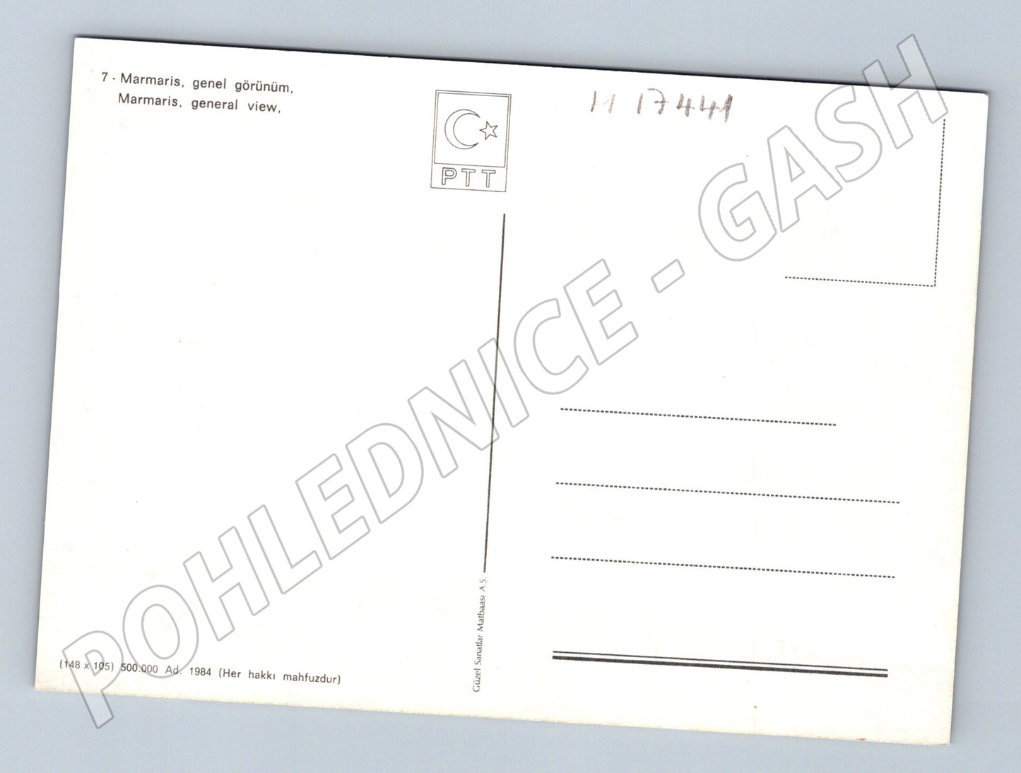 Pohlednice Marmaris přístav lodě 1984 Turecko (M17441)