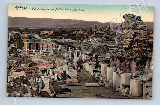 Pohlednice Efes vykopávky knihovny ruiny (M17450)