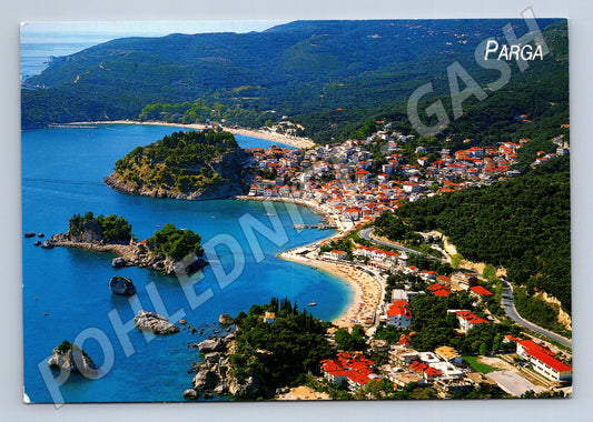 Pohlednice Parga Řecko letecký pohled 1997 (M17453)