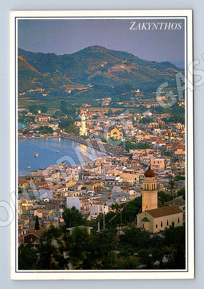 Pohlednice Zakynthos Řecko město přístav 1991 (M17454)