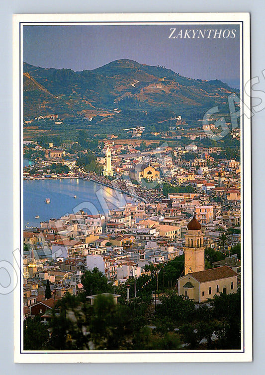 Pohlednice Zakynthos Řecko město přístav 1991 (M17454)