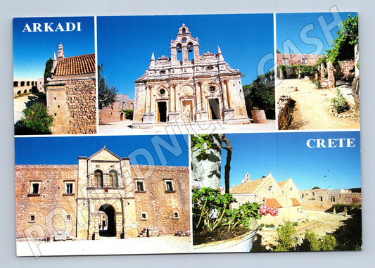 Pohlednice Kréta Arkadi klášter koláž (M17457)