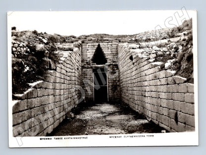 Pohlednice Mykény hrobka Klytaimnéstry čb (M17462)