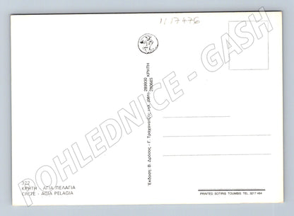 Pohlednice Kréta Agia Pelagia Řecko výhled neprošlá (M17476)
